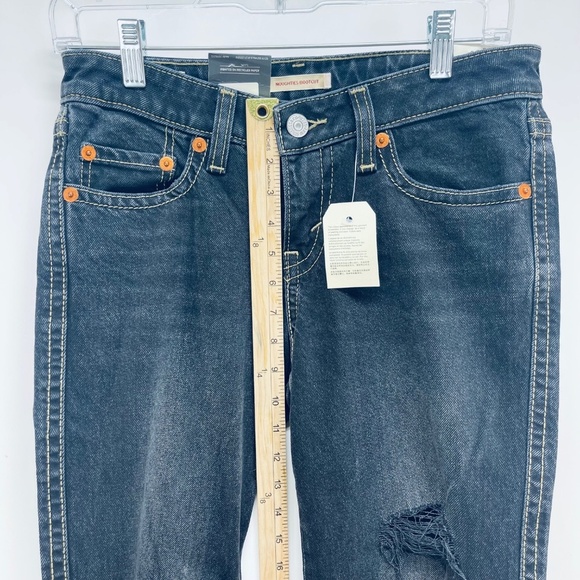 Levi’s Jeans Size 28x32 Women’s noughties Bootcut Distress A Low Rise Blue New - Picture 6 of 16